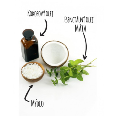 Alchimistă săpun de cocos spălare mentă piperată fulgi - WERECO